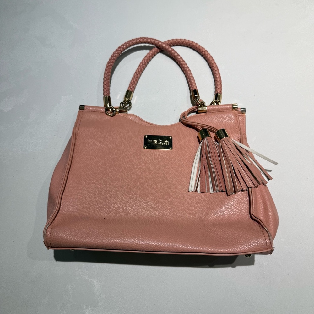 Bebe Los Angeles pink leather Handbag with Tassels